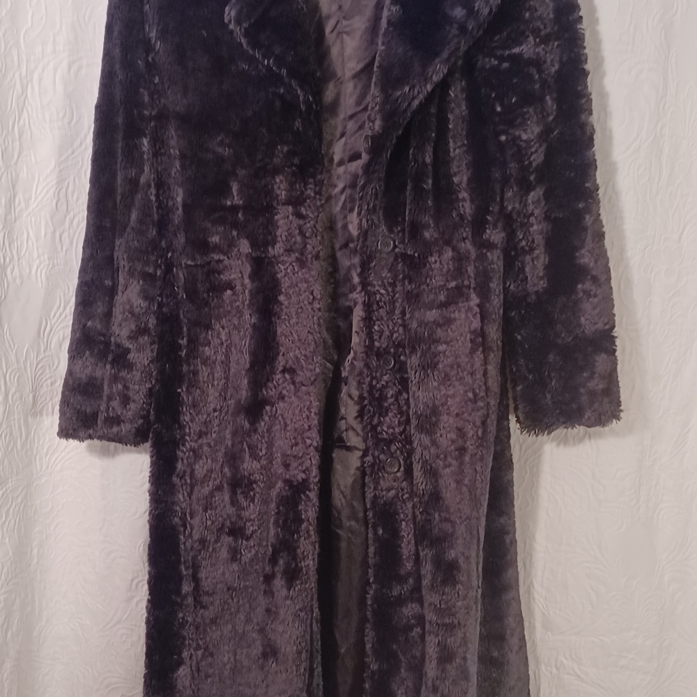 Coat, faux fur, long formal coat